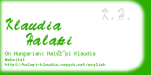 klaudia halapi business card